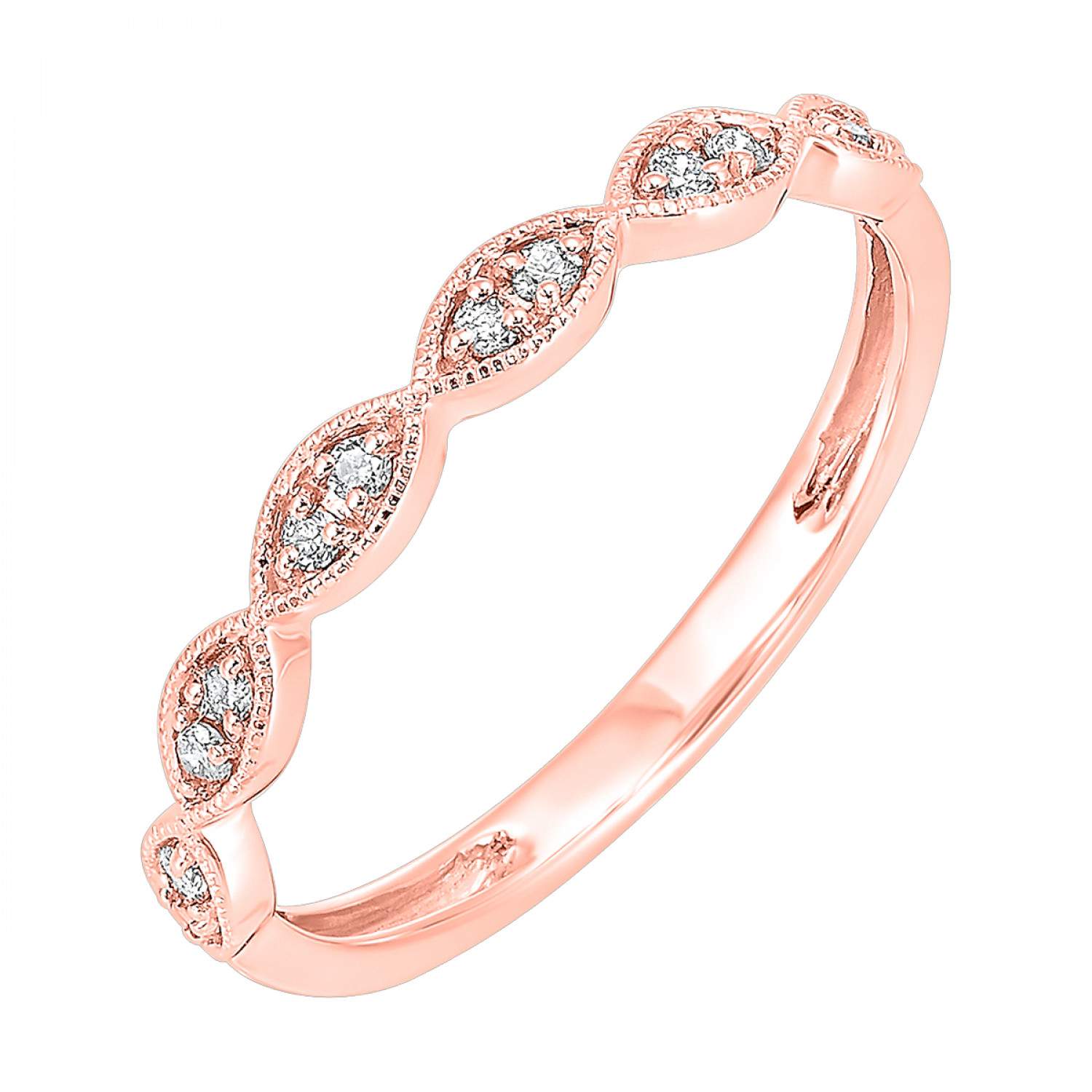 10K Rose Diamond Ring