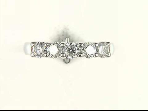 14K White Diamond Ring