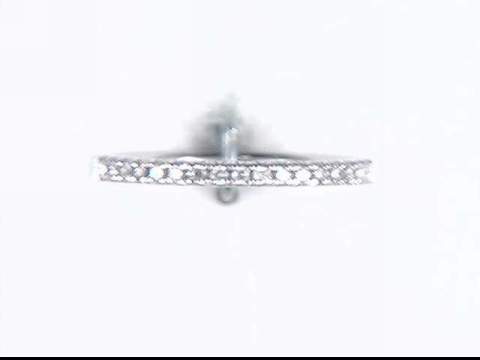14K White Diamond Ring