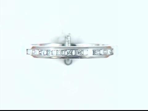 14K White Diamond Ring