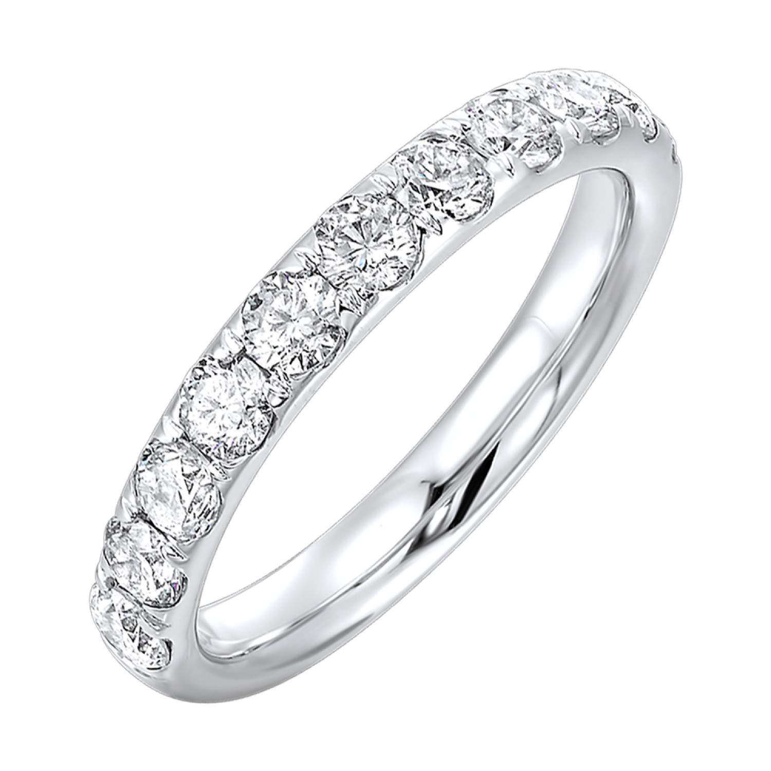 14K White Diamond Ring
