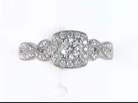 14K White Gold Diamond Ring