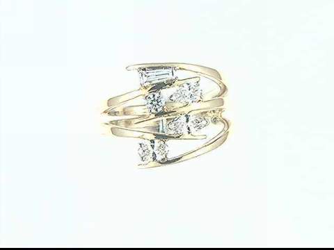 14k yellow gold diamond ring