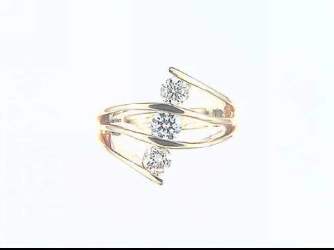 14k yellow gold diamond ring
