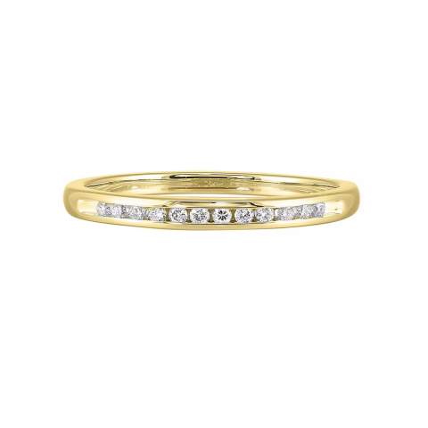 0.10ct 14k yellow gold diamond ring