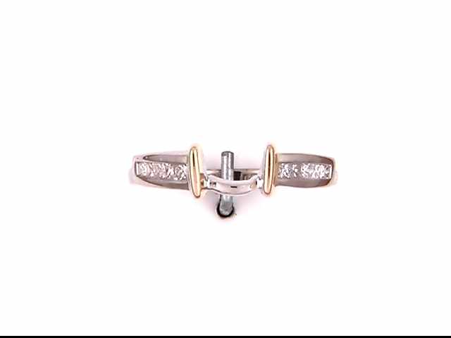 14k White And Yellow Gold Lady's Diamond Wedding Ring