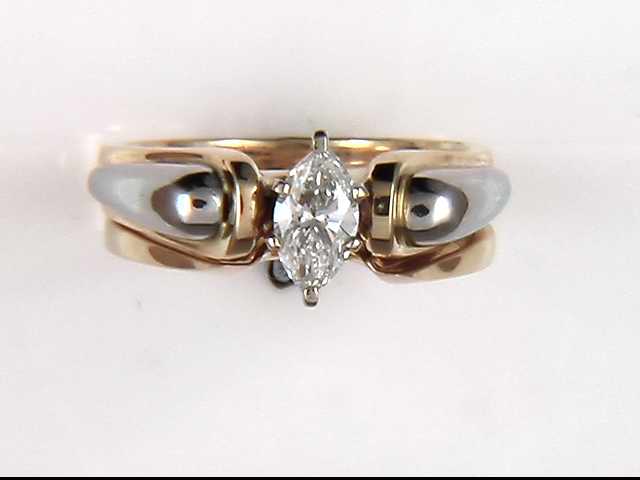 Platinum &14k Yellow Gold Lady's Diamond Wedding Ring