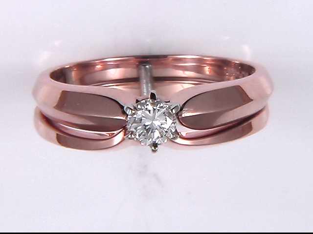 14k Rose Gold Lady's Diamond Wedding Ring