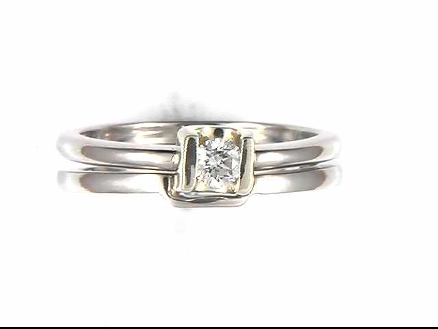14k White and Yellow Gold Wedding Ring