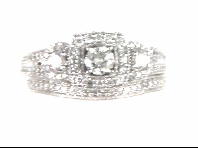 14k White Gold Diamond Wedding Ring