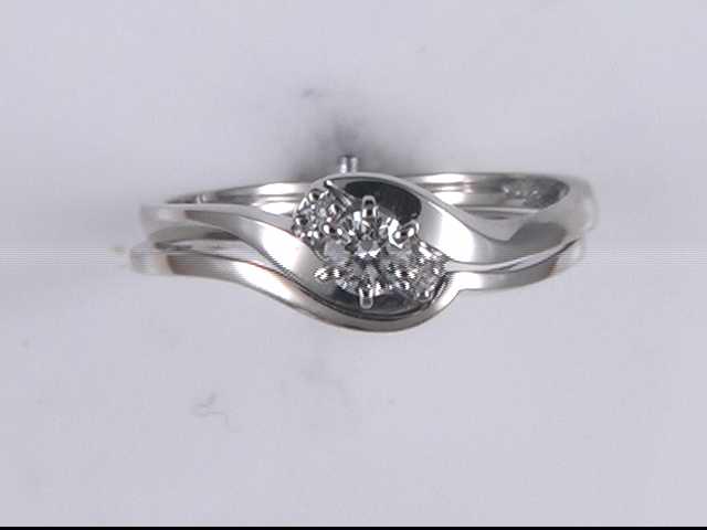 14k White Gold Diamond Wedding Ring
