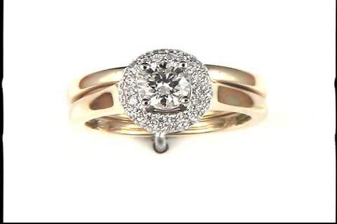14k White And Yellow Gold Diamond Wedding Ring