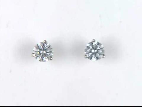 14K White Gold Lab Diamond Earrings