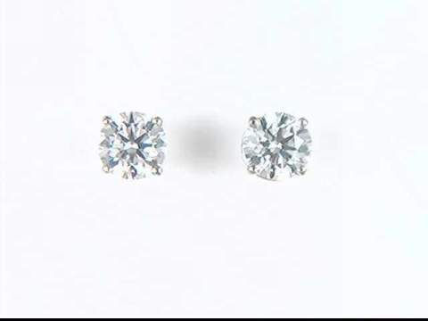 14K White Gold Lab Diamond Earrings