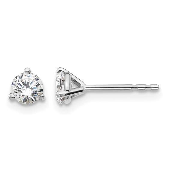 14k White Gold Lab Diamond Earrings