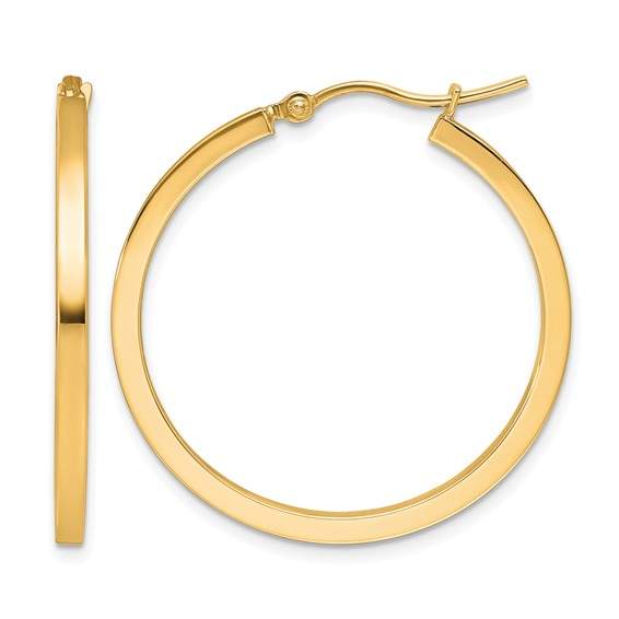 10K Yellow Hoop Earrings