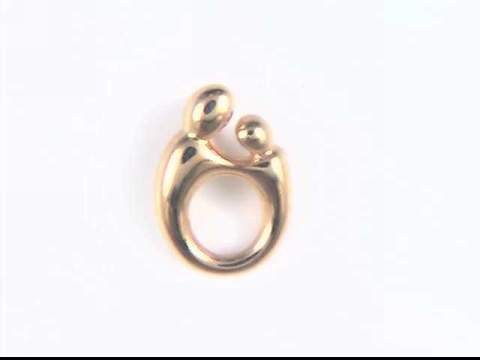 14K Yellow Mother & Child Pendant