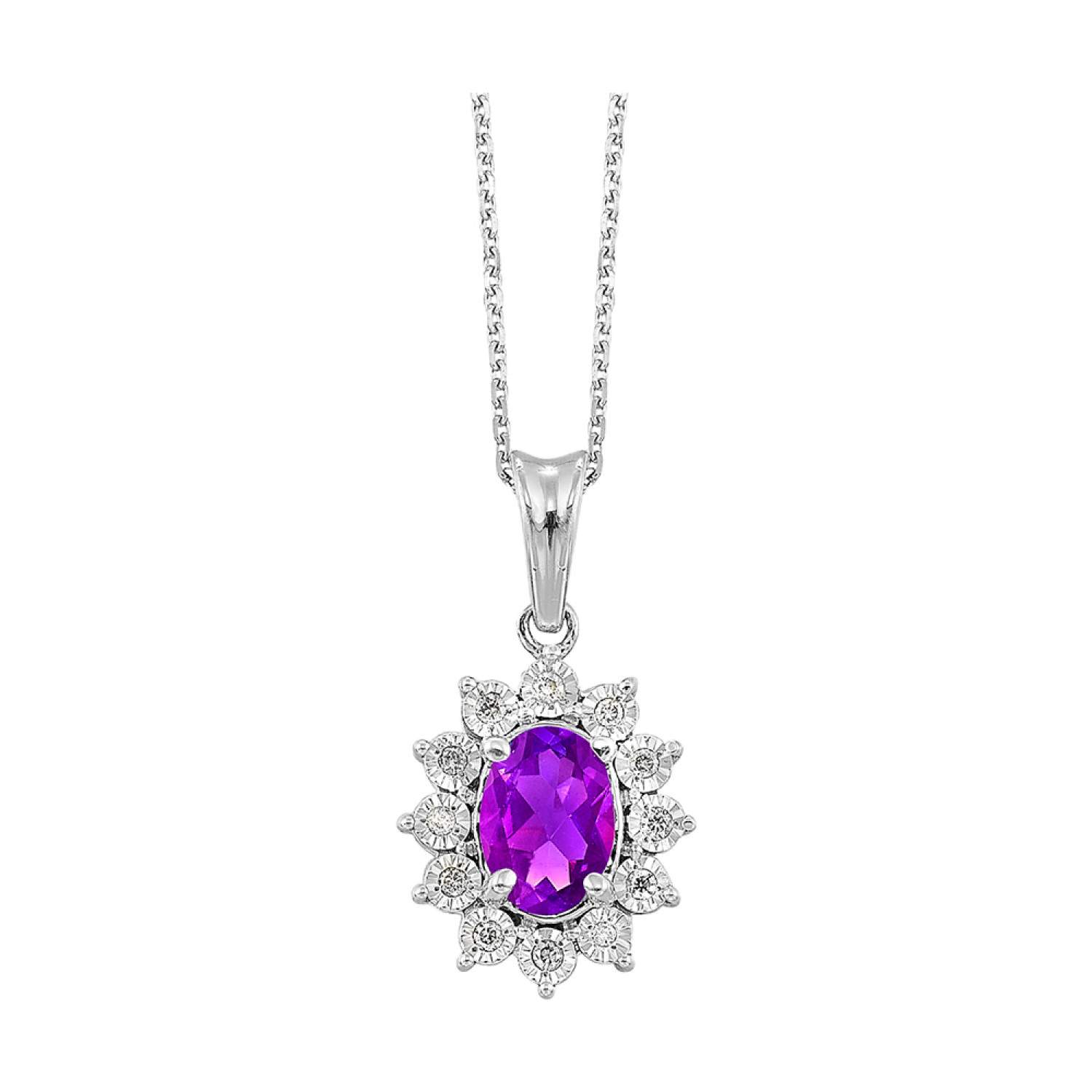 Sterling Silver Amethyst Pendant