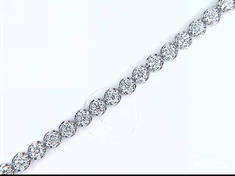 Sterling Silver Lab Grown Diamond Bracelet