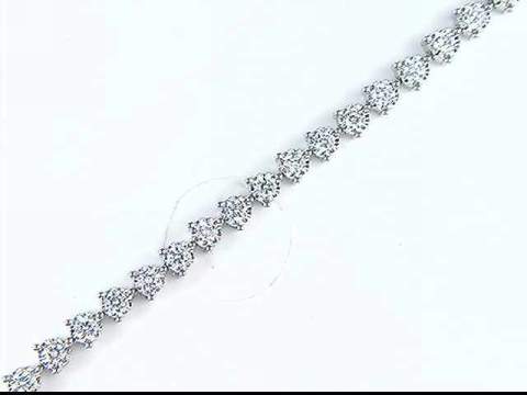Sterling Silver Lab Grown Diamond Bracelet