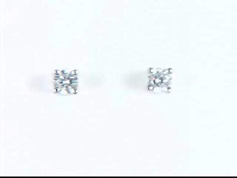 Sterling Silver Lab Grown Diamond Earrings