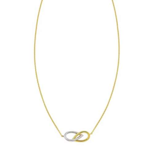 Yellow gold vermeil over sterling silver interlocking pendant