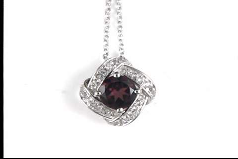 Sterling Silver Garnet Pendant