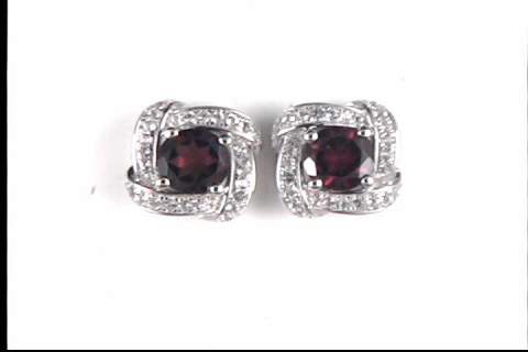 Sterling Silver Garnet Earrings