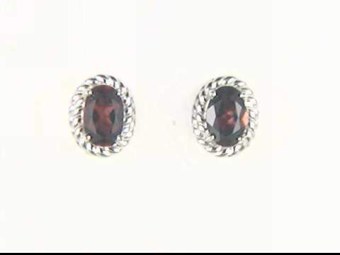 Sterling Silver Garnet Earrings