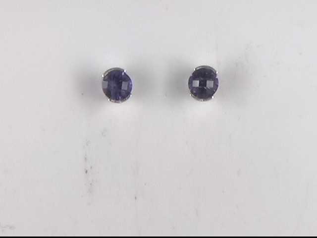 Sterling Silver Created Alexanderite Earrings