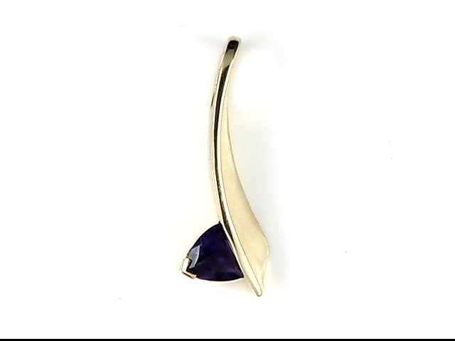 14k Yellow Gold Amethyst Pendant
