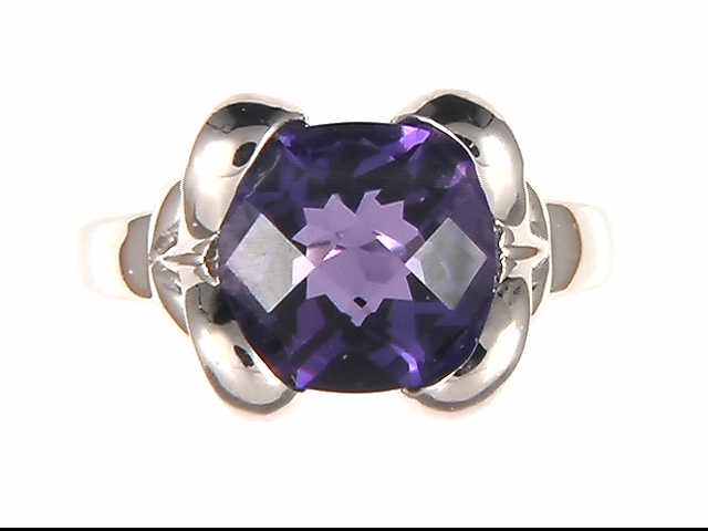 14k Yellow Gold Amethyst Ring