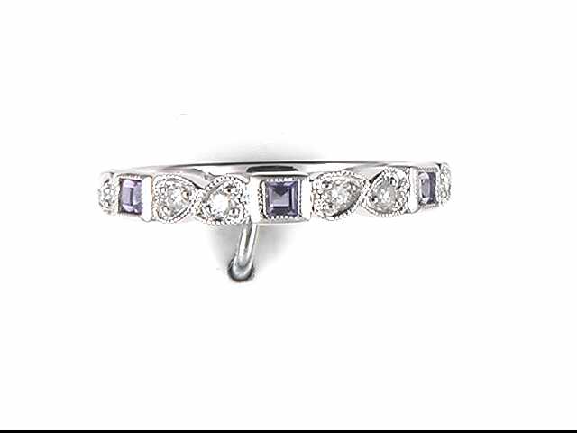 10K White Amethyst Ring