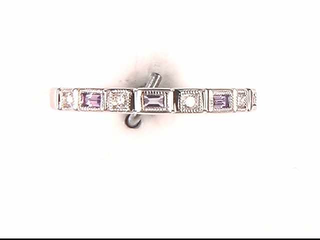 10k White Gold Amethyst Ring