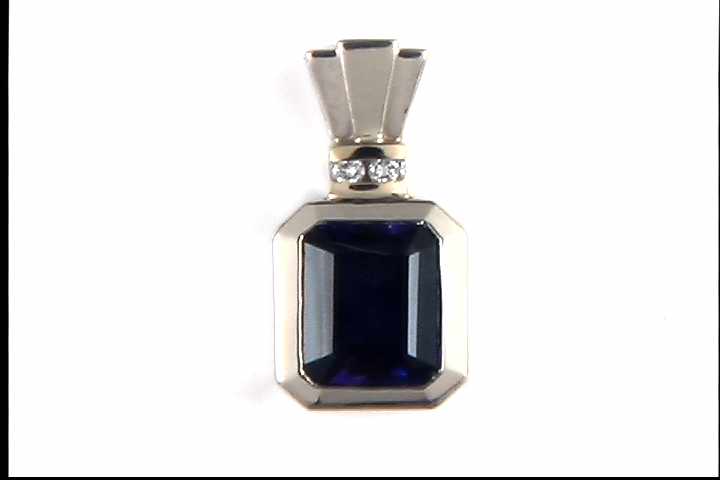 14k White And Yellow Gold Amethyst Pendant