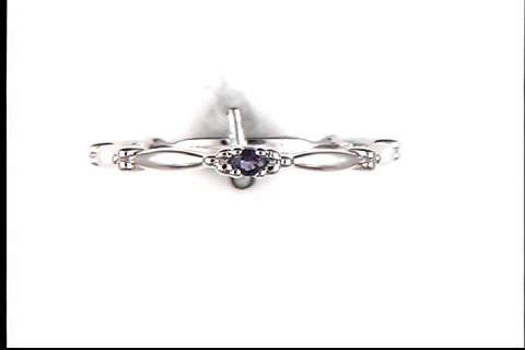10k White Gold Amethyst Ring