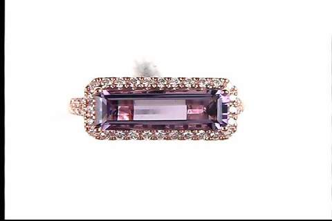 14K Rose Amethyst Ring