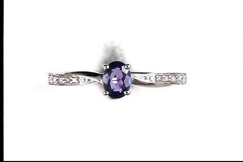14k White Gold Amethyst Ring