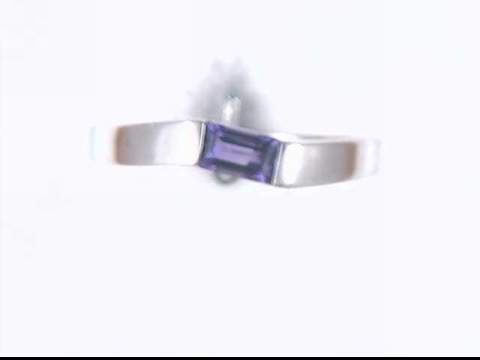 10k White Gold Amethyst Ring
