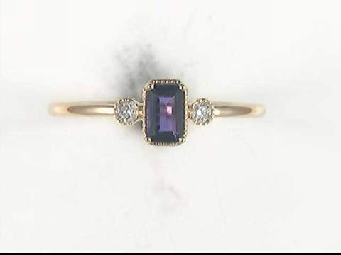 10k Yellow Gold Amethyst Ring