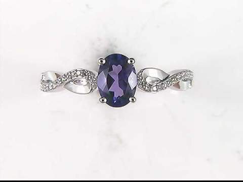 10K White Amethyst Ring