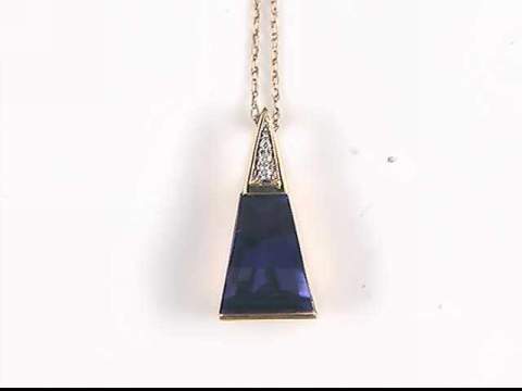 14K Yellow Amethyst Pendant
