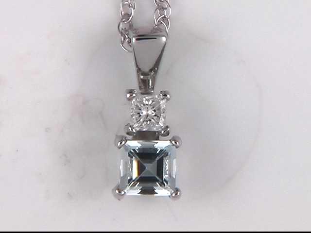14k White Gold Aquamarine Jewelry