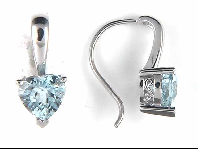 14k White Gold Aquamarine Earrings