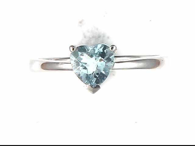 14k White Gold Aquamarine Ring