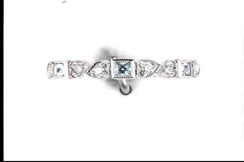 10K White Gold Aquamarine Ring