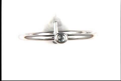 10K White Aquamarine Ring