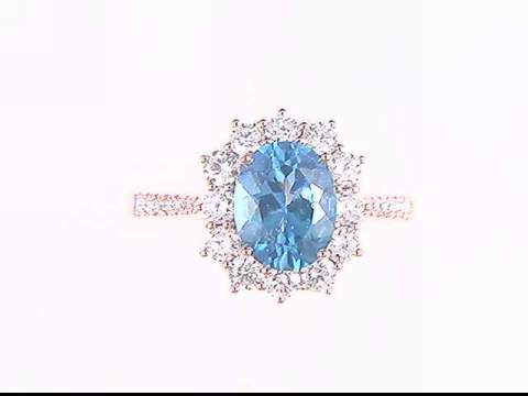 2.03 carat 14k rose gold topaz ring