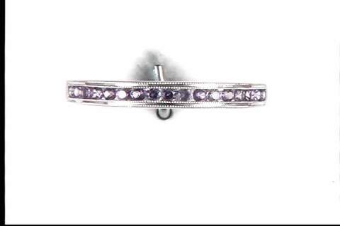 10K White Gold Created Alexandrite Ring