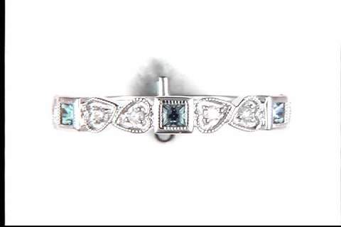 10k White Gold Created Alexandrite Ring